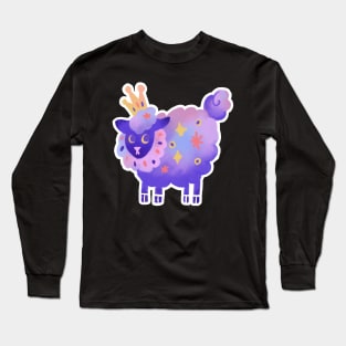 Purple Galaxy Princess Sheep in Digital Long Sleeve T-Shirt